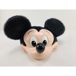 Vtg 90s Mickey Mouse 3D Hard Plastic Walt Disney World Snapback Hat costume mesh